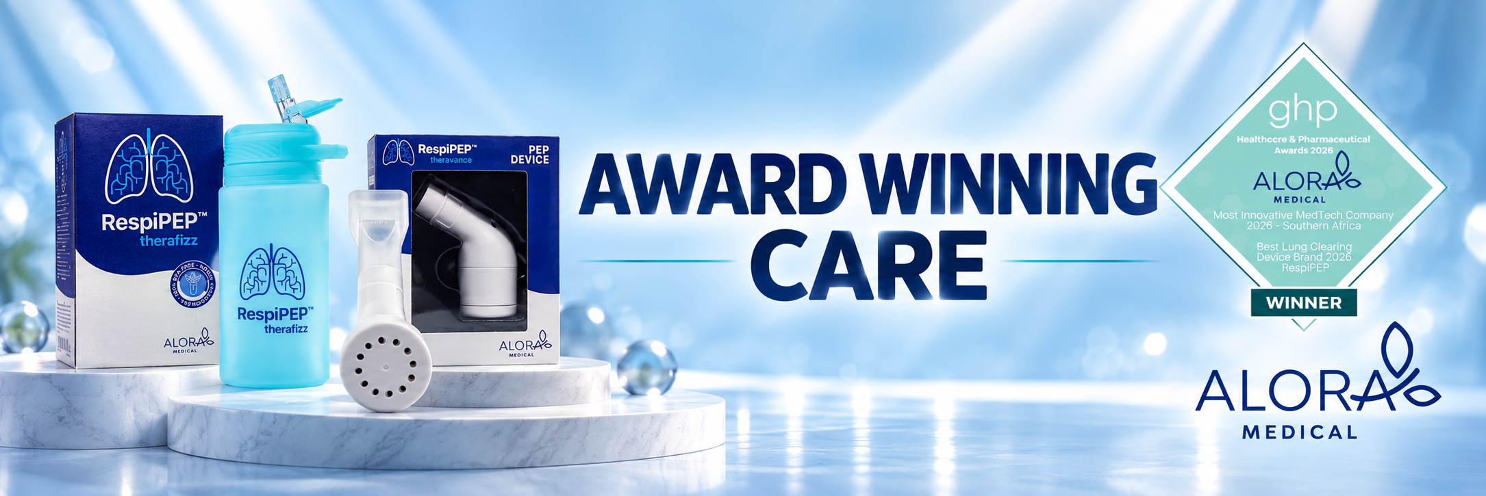 GHP Healthcare & Pharmaceutical Awards 2026 — Alora Medical winner banner